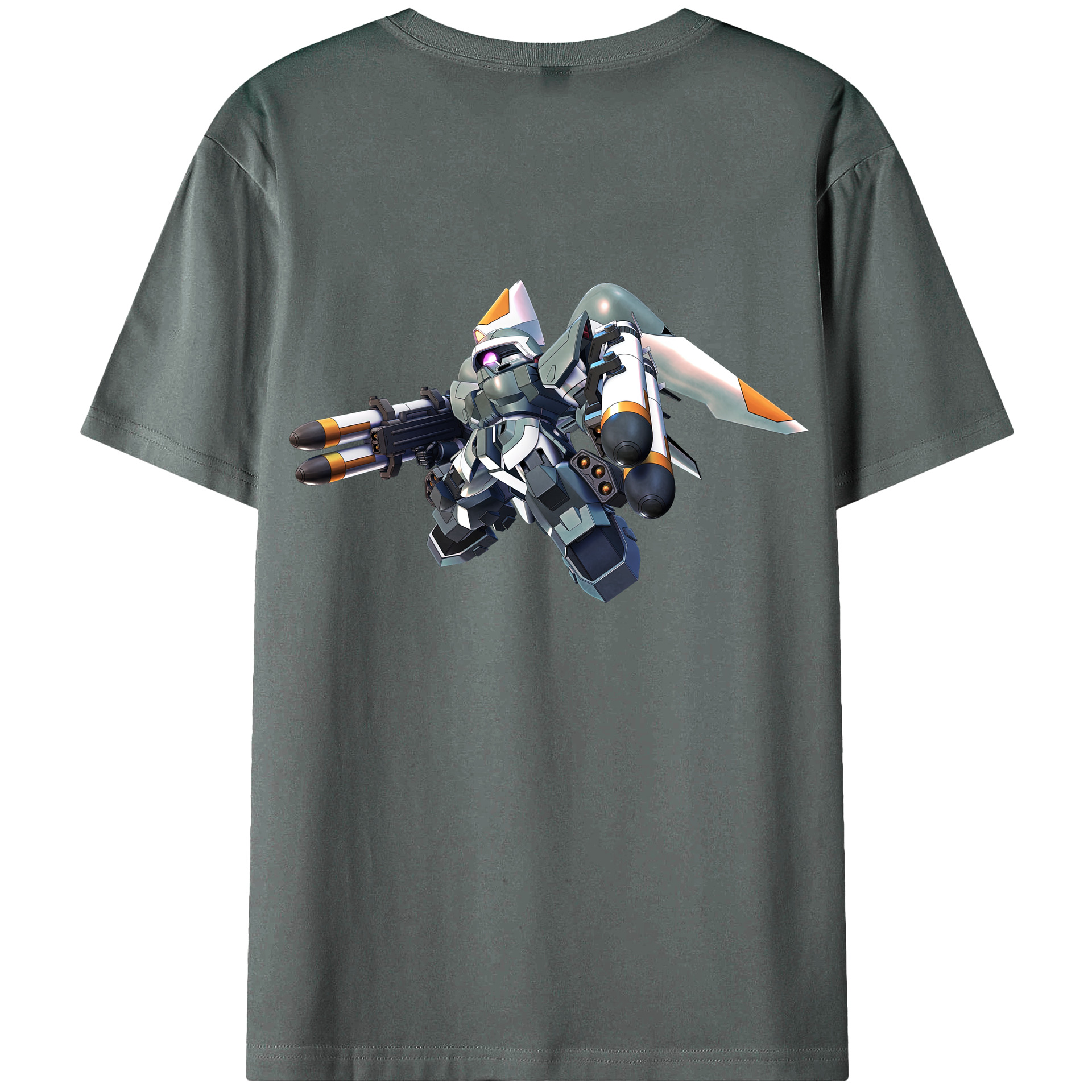 （画像用） 機動戦士ガンダム Mobile Suit Gundam 綿100％ メンズ半袖Tシャツ（バックプリント） 通気性